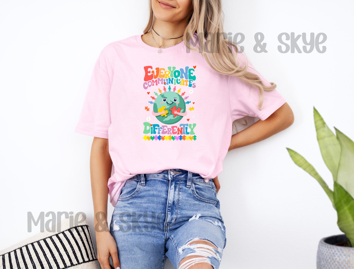 Everyone Communicates Differently Autism Shirt