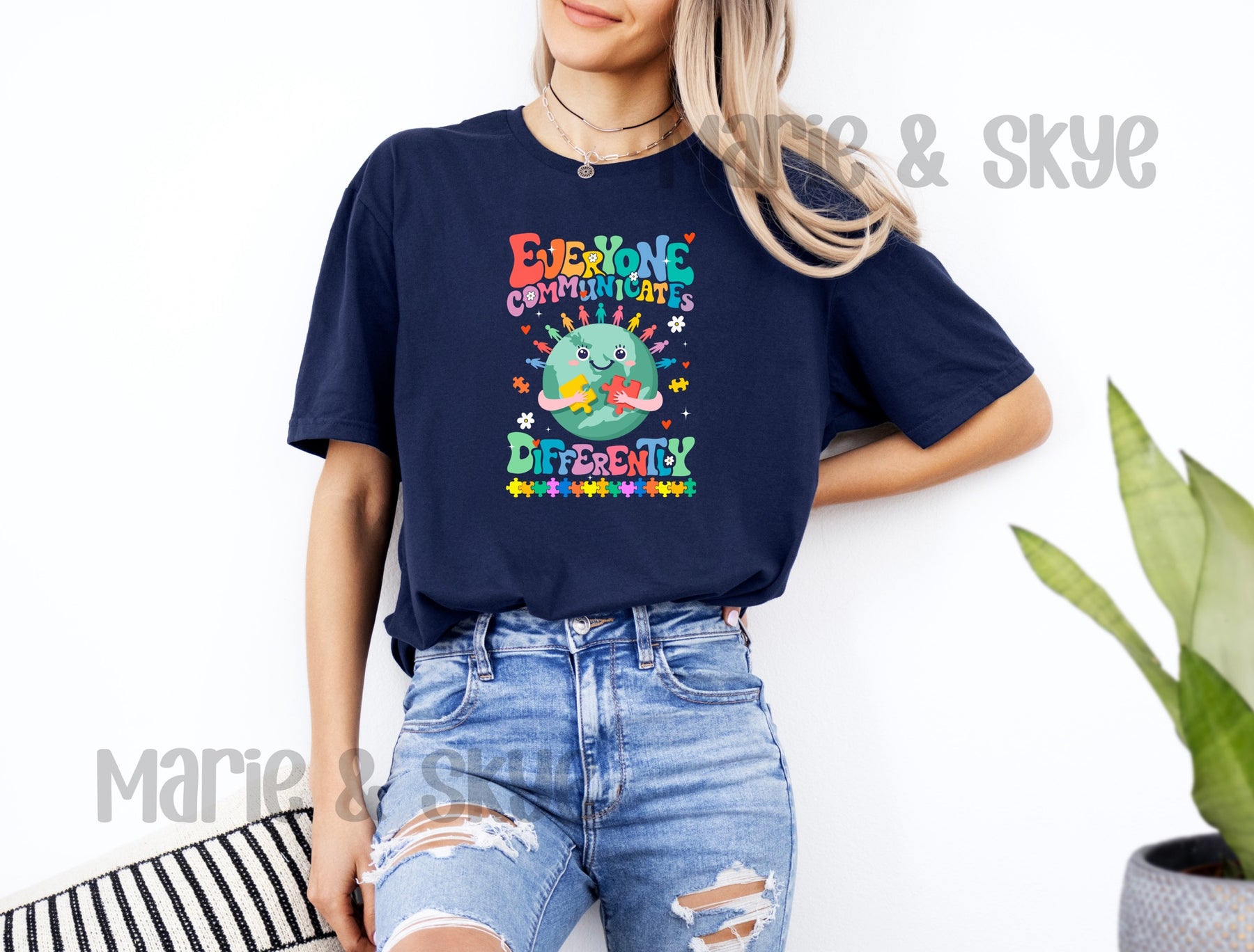 Everyone Communicates Differently Autism Shirt