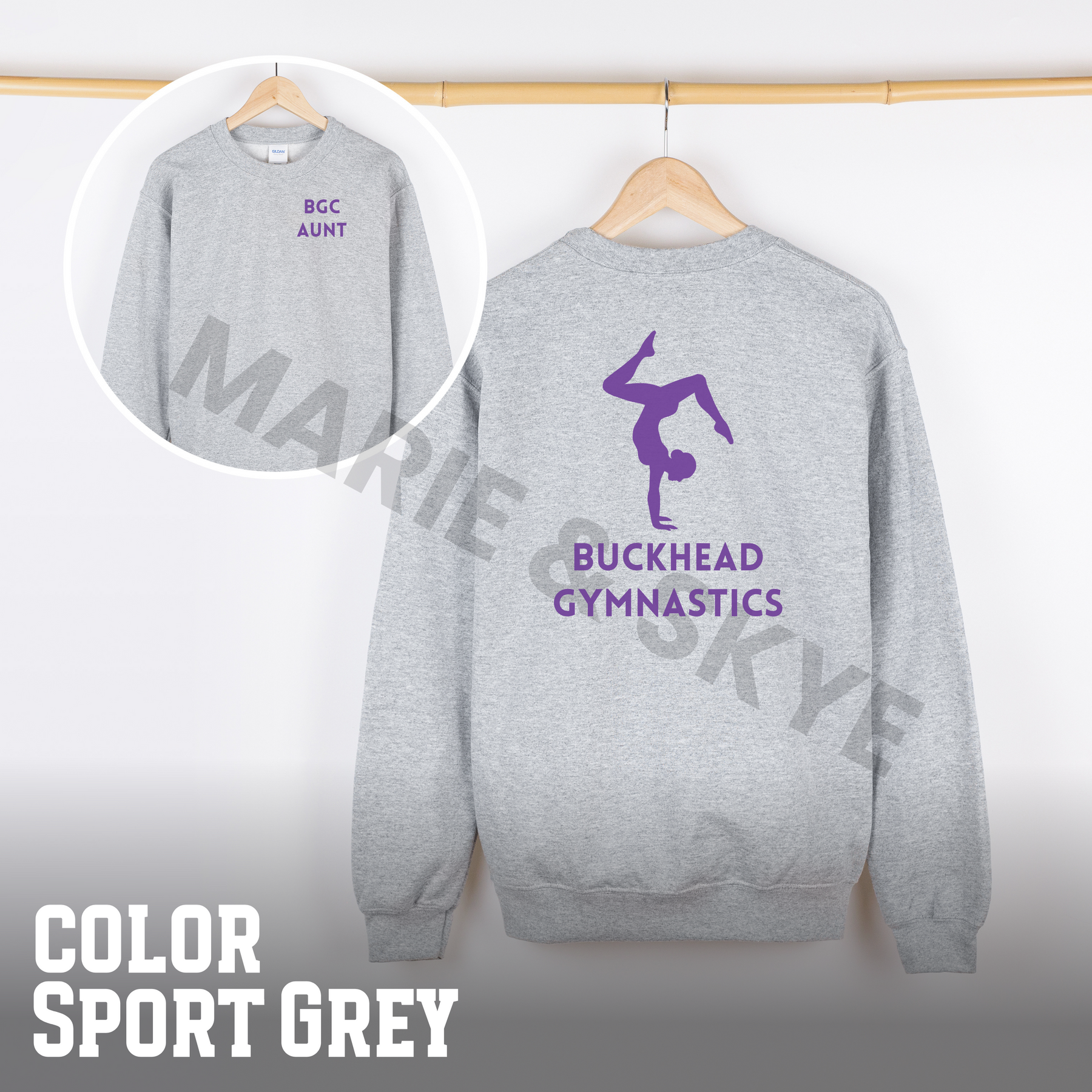 PREORDER: BGC Aunt - Buckhead Gymnastics Adult Crewneck