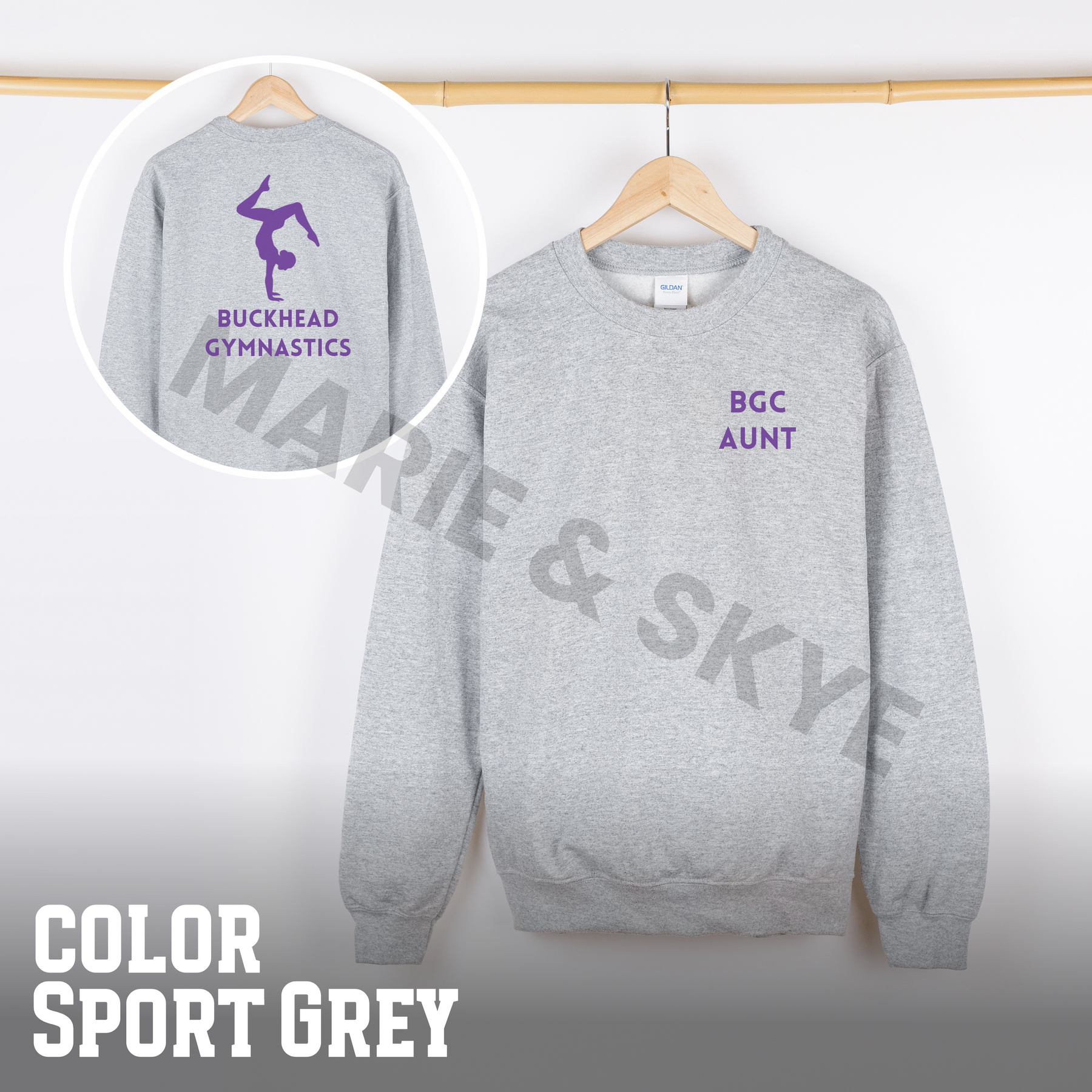 PREORDER: BGC Aunt - Buckhead Gymnastics Adult Crewneck