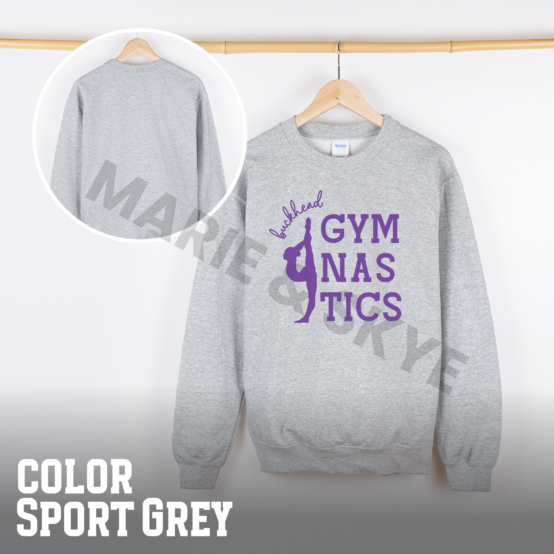 PREORDER: Cursive Buckhead Gymnastics Adult Crewneck