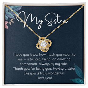 Sister Necklace Gift Love Knot Necklace Big Sister Gift Sister In Law Gift Little Sister Gift Soul Sister Gift Big Sister Necklace Little Sister Necklace Sister Jewelry