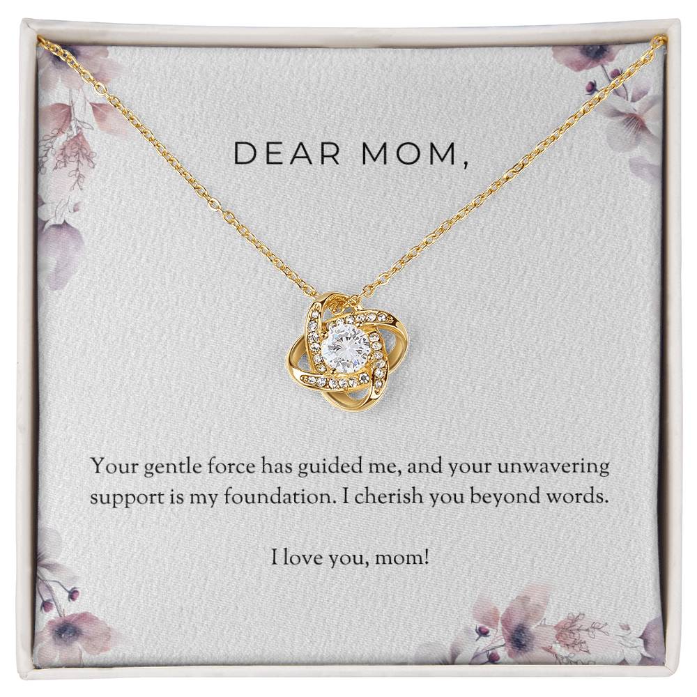 Gift for Mom from Kids Necklace, Mom Love Knot Necklace, Mom Birthday Gift, Retirement Gift, Daughter Gift to Mom, Son Gift to Mom, Necklace for Mom, Family Necklace