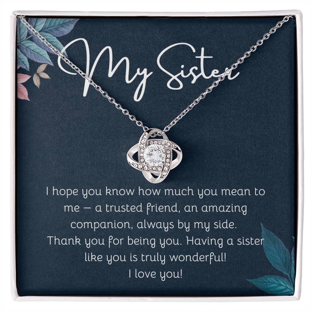 Sister Necklace Gift Love Knot Necklace Big Sister Gift Sister In Law Gift Little Sister Gift Soul Sister Gift Big Sister Necklace Little Sister Necklace Sister Jewelry