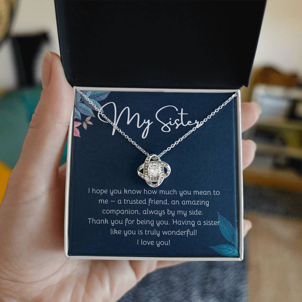 Sister Necklace Gift Love Knot Necklace Big Sister Gift Sister In Law Gift Little Sister Gift Soul Sister Gift Big Sister Necklace Little Sister Necklace Sister Jewelry